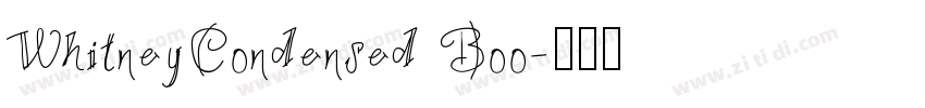 WhitneyCondensed Boo字体转换